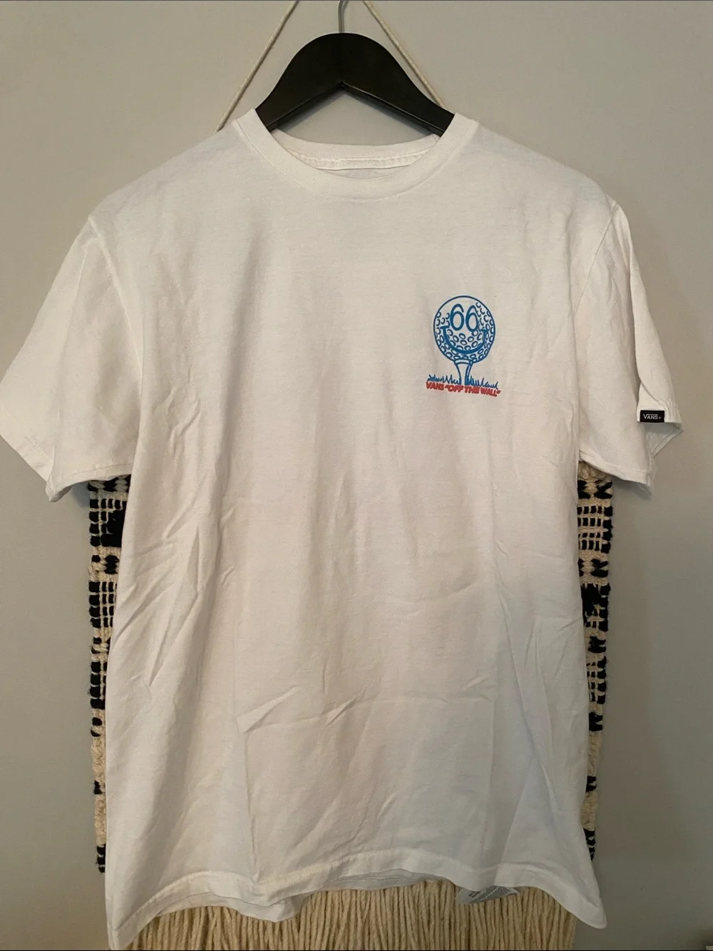 Vans Tshirt golf 66 size medium men’s white short sleeve Tshirt 100% cotton tee - Picture 1 of 7